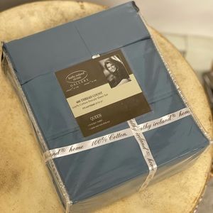 Light Blue 100% Cotton Kathy Ireland Percale Bedsheet Set